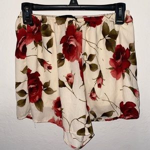 Rose flower shorts
